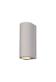 D0497  Alina Cylinder Wall Lamp 2 Light White Paintable
